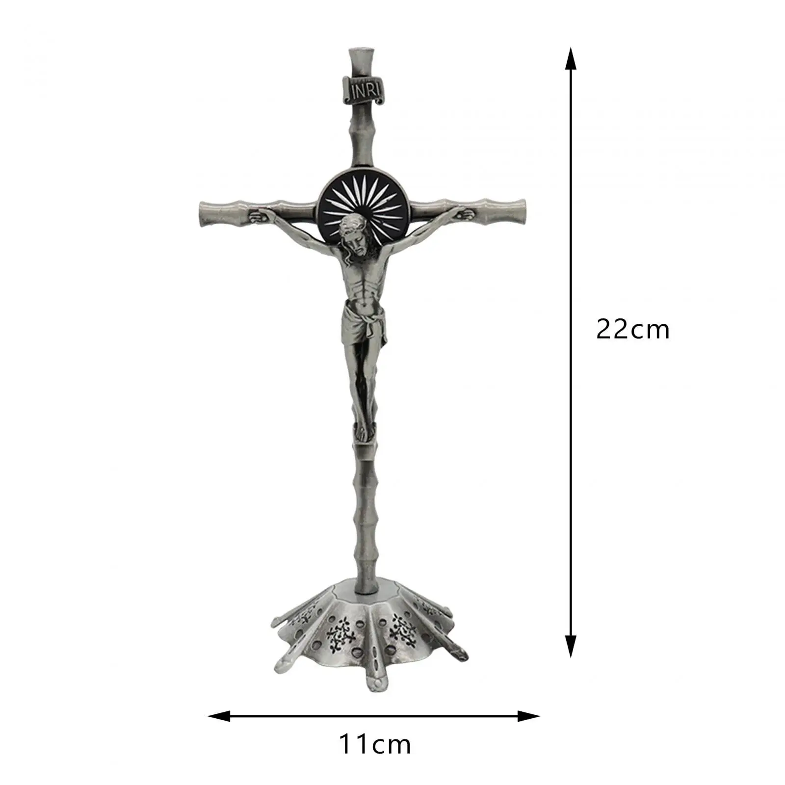Wall Cross Standing Crucifix, with Base, Sculpture Crucifix Figurine Cross Statue for Home Wall Cross Standing Crucifix, with Base, Sculpture Crucifix Figurine Cross Statue for Home