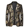 Blazer New Men's Fashion Business Gentleman Slim Print British Style Outdoor Performance Trend Wedding Banquet Casual Blazer 3