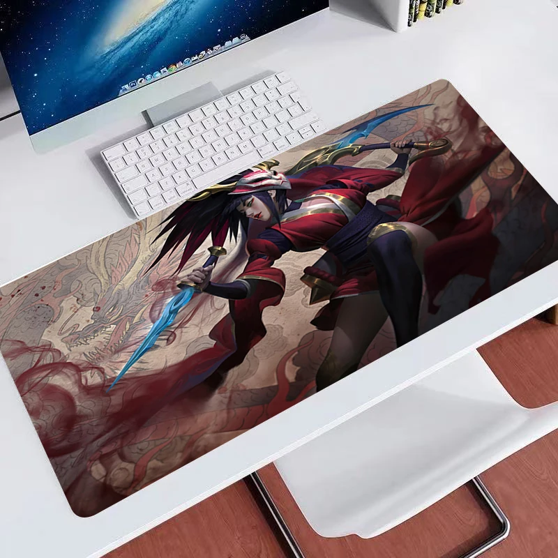 

Gaming Xxl Mouse Pad 900x400 Akali LOL Cool Laptop Pc Accessories Computer Offices Keyboard Mat Anti-skid Mousepad Game Mats