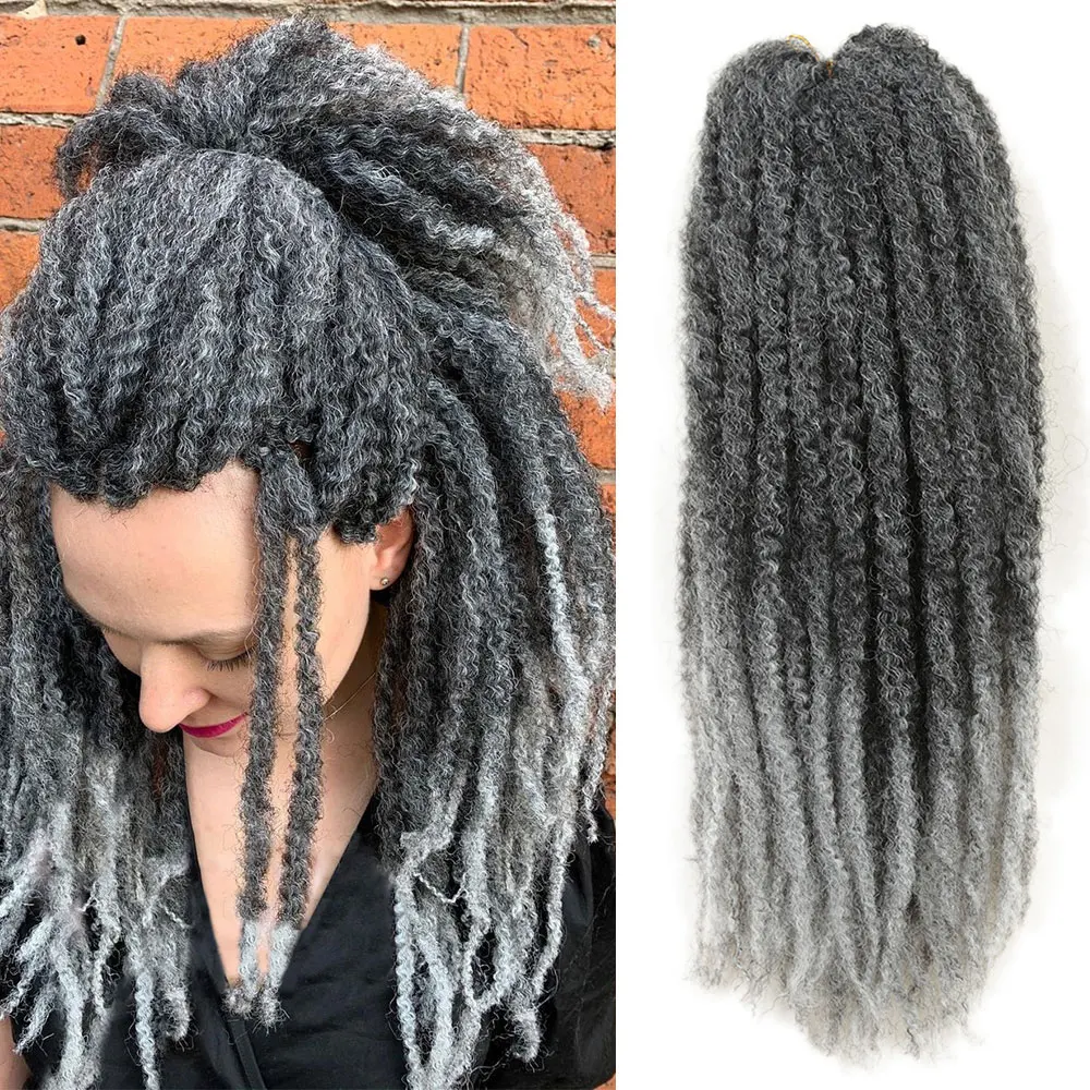 

Alibaby 18 дюймов Marley твист плетеные волосы Вязание Крючком Длинные афро курчавые синтетические канекалоновые волосы Вязание крючком для косичек