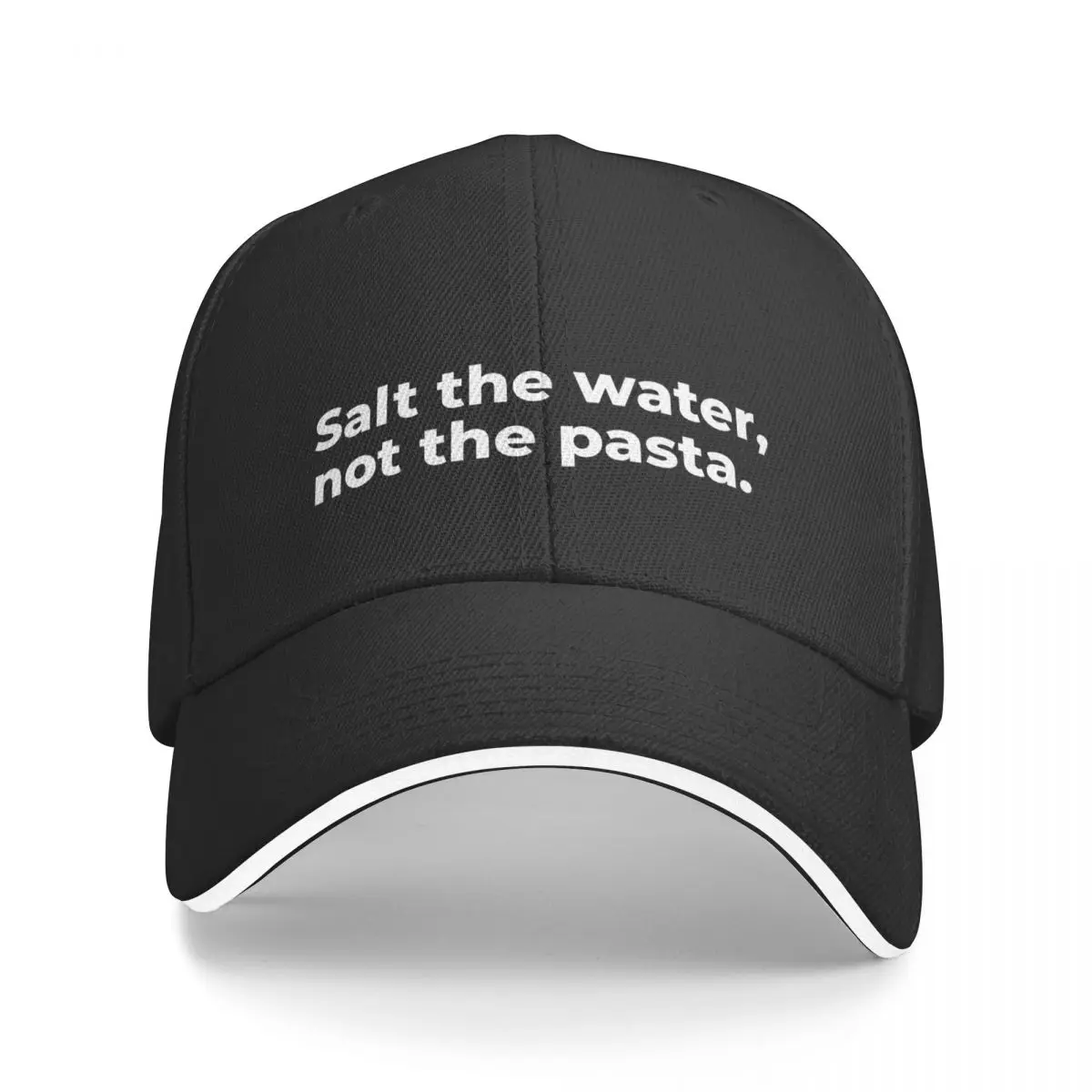 

New Salt the water, not the pasta - WHITE Baseball Cap Military Tactical Cap Anime hiking hat Anime Hat Ladies Hat Men's