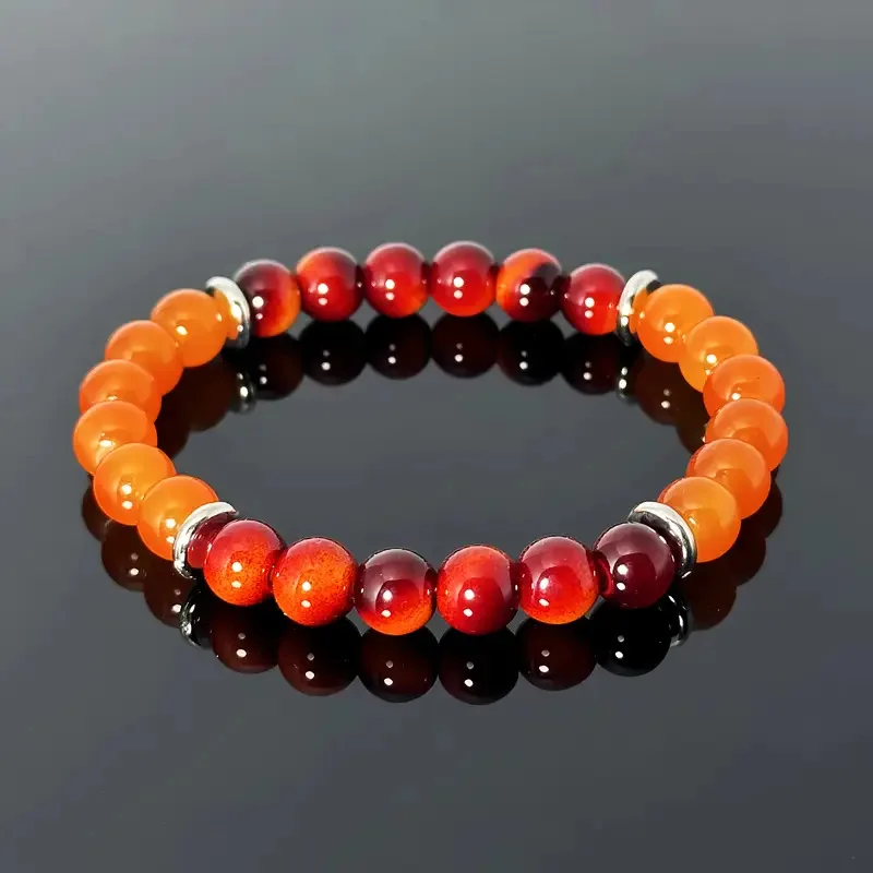 1/2/3 Pcs Trendy Natural Stone Beaded Bracelet for Men & Women Sport Fitness Wealth Money Attraction Adjustable Bead Bracelets