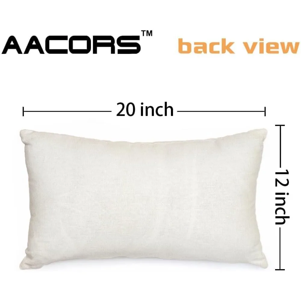 2pcs Christmas Pillow Cover 12X20 Inch Watercolor Christmas Tree Stars Decoration Holiday Farmhouse Winter Pillow Case for Sofa