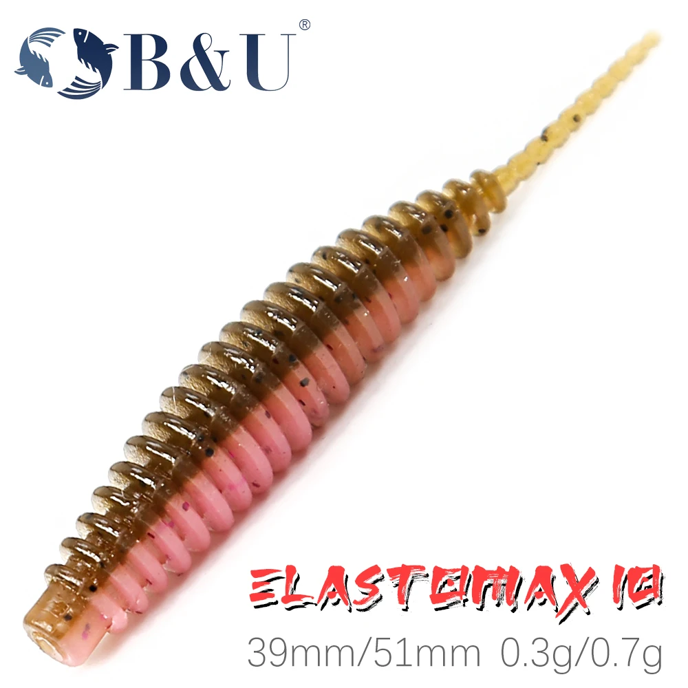 B&U TPR Floating worm bait soft bait Tanta 39mm 51mm fishing lures Pesca carp fishing bass lure Isca artificial 10pcs soft lure 5 5 7 9cm silicon swimbaits isca artificial worm soft bait fish wobblers bass carp flying lure t tail fishing