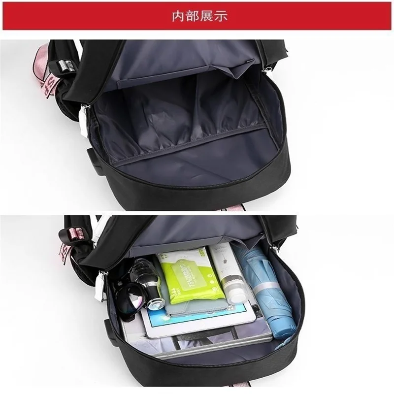 Anime Demon Slayer Backpack Teenarges Schoolbag Kochou Shinobu Tokitou Muichirou Unisex Shoulder Laptop Bag Outdoor Travelbag