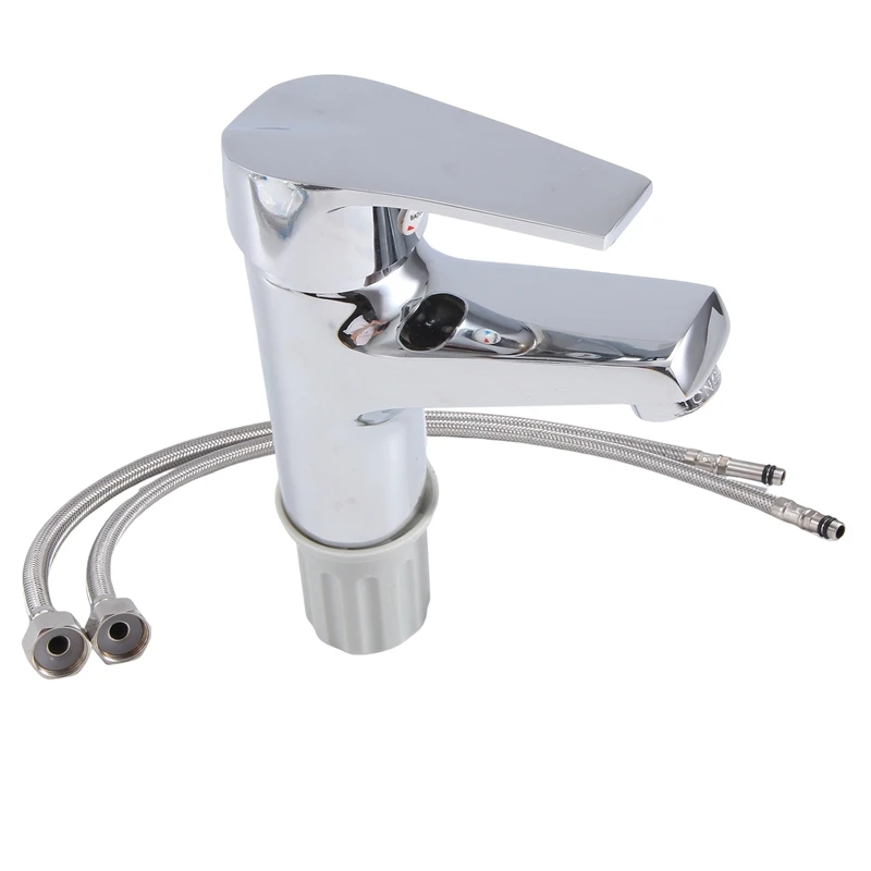 

Bathroom Basin Faucet Chrome Single Handle Single Hole Deck Mounted Mixer Tap Kitchen Sink Hot Cold Taps
