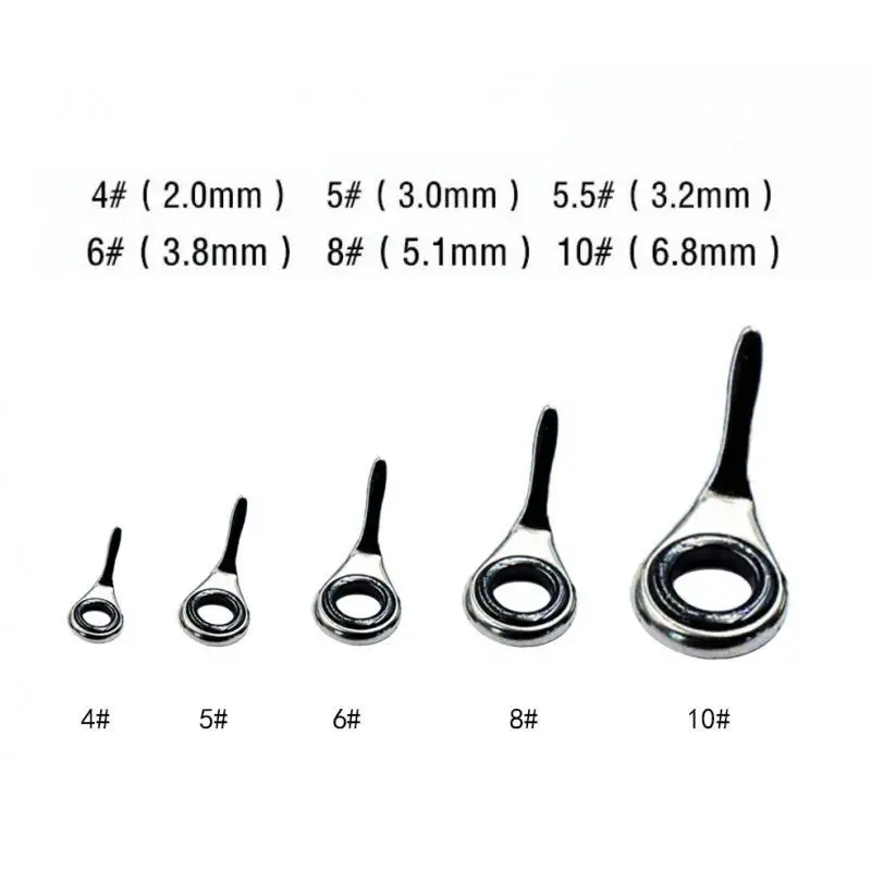 Premium Fishing Rod Repair Kit - 10 Piece Guide Set with 5 Size Options