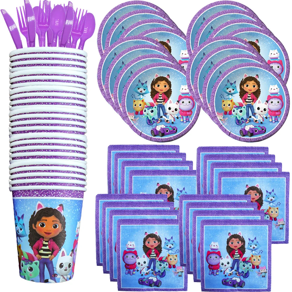 GabbysDollhouseDinnerwareSetGirlsBirthdayPartySupplies