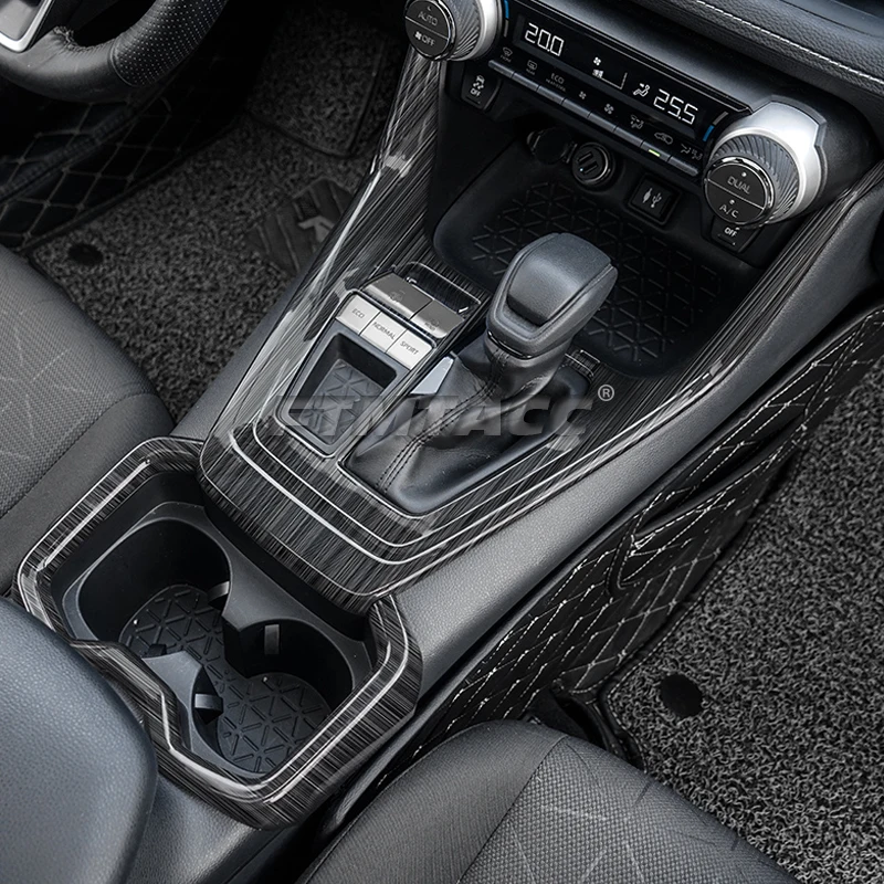 ABS Black Wiredrawing Car Gear Shift Panel Frame Cover Trim