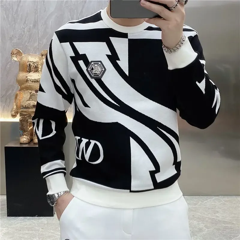 thumbnail image 1 of Sudadera ajustada para hombre, estilo Harajuku, moda para hombre, jersey de invierno, estilo emo, sudadera de diseñador, ropa de calle cálida de alta calidad, de lujo, talla XXL, 1 of 4