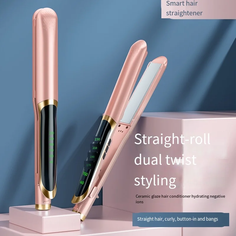 헤어 플랫 다리미, 휴대용 스트레이트너 및 컬러 스트레이트닝 다리미, 항온 헤어 스타일러 헤어 다리미, 2 in 1
