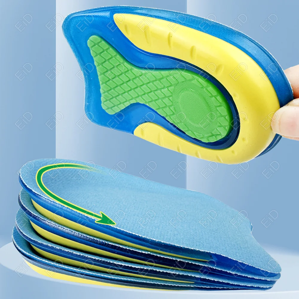 EiD Silikon-Einlegesohle für Füße, weiches halblanges Kissen, atmungsaktive Fußstütze, geeignet für Plantarfasziitis, Fußschmerzen lindern – Detail 9