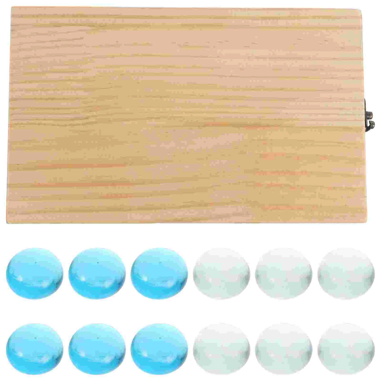 

Mancala Board Game Wooden Toys Beads Folding for Kids Gemstone Chess Puzzle Children