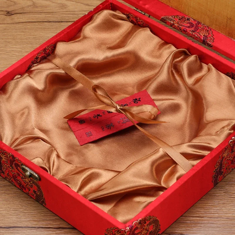 Vintage Tea Box Wooden Pu'er Storage Boxes 357g Tea Caddy China Kung Fu Set Teaware Accessories Gift Seal Box Decoration