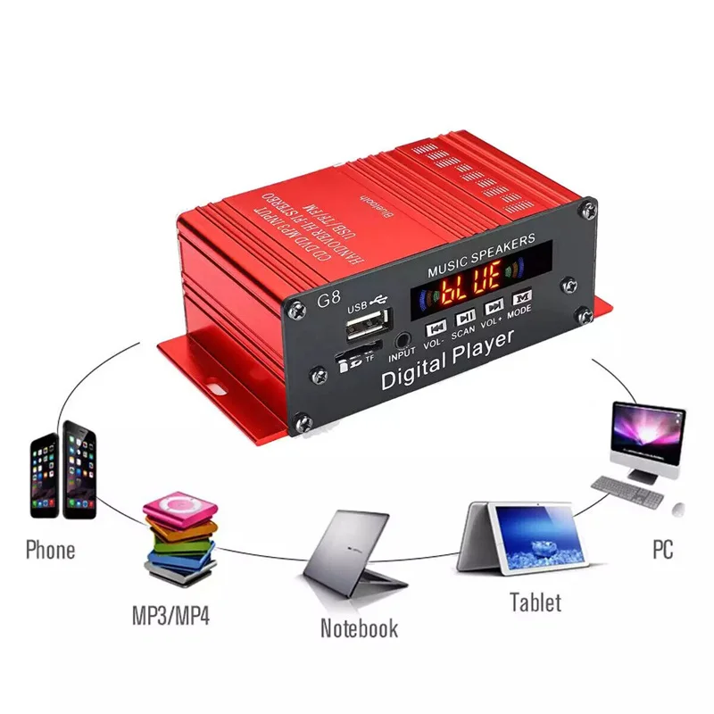200W 2CH 12V ڵ    HIFI    Ȩ þ  ý FM  ׷ 