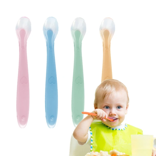 Totority 4 pcs eating training spoon baby silicone spoon silicone ladle  spoon kids spoons infant silicone spoon baby spoons self feeding 6 months  Newborn training spoons baby tableware - Yahoo Shopping