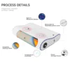 Smart Memory Foam Bed Pillow Carbon Fibre heating Far Infrared Therapy Built-in Bluetooth Speaker Play Music Sleep Monitoring 6