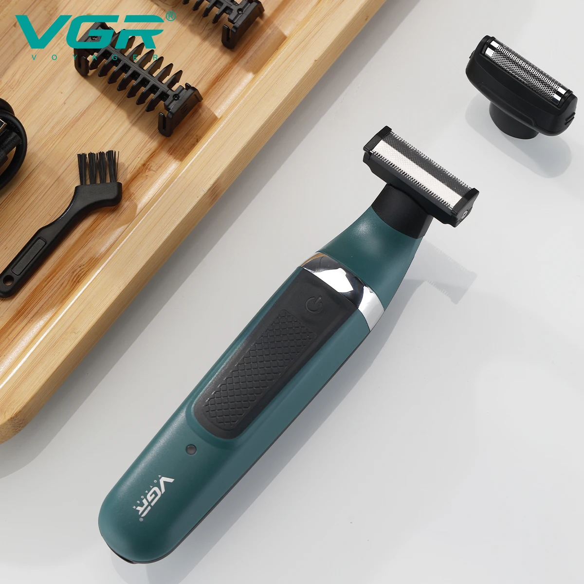 VGR 2in1 Face + Body Electric Shaver Men Grooming Kit Beard&Body Trimmer Rechargeable Electric Razor Wet Dry Washable electric shaver hair trimmer electric razor rotary shaver