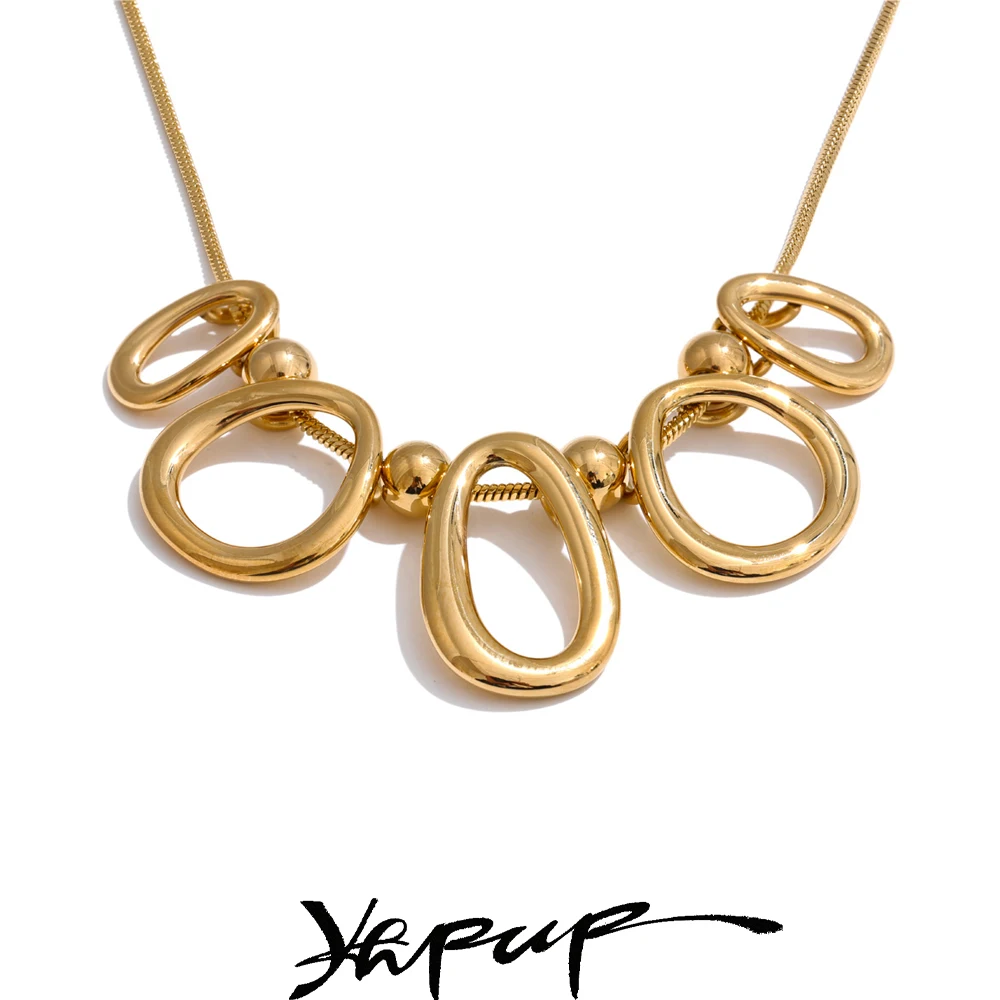 Yhpup Pendant Necklace 18K Golden Plated