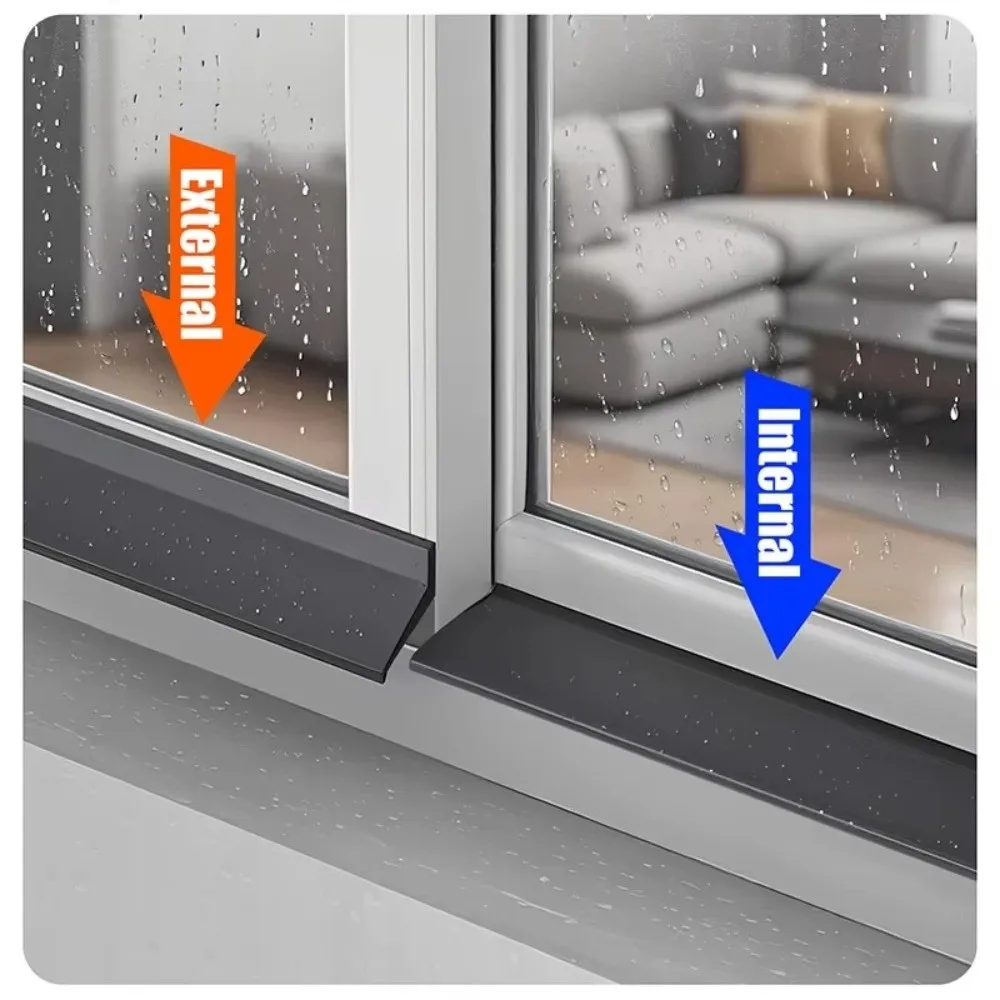 Waterproof Rubber Window Sealing Bar Black 50cm