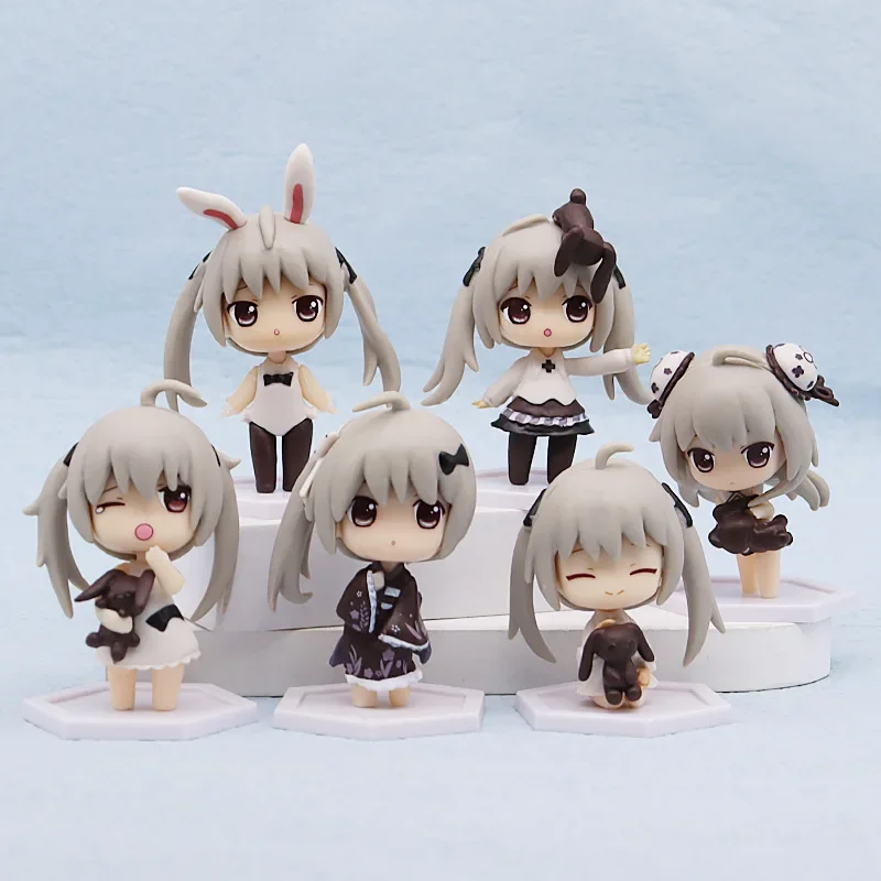 

6Pcs/set Anime Yosuga No Sora Action Figure Kasugano Sora Q Ver Kawaii Girl Kasugano Dome PVC Collectible Model Doll Toys Gifts