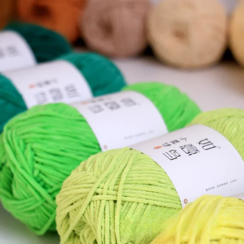 Thin Chenille Crochet knitting Yarn 3