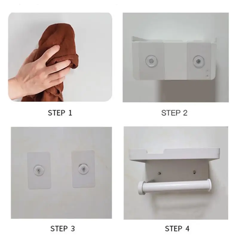 Aluminum Alloy Toilet Paper Holder Bathroom Wall Mount WC Paper Phone Holder Shelf Towel Roll shelf Accessories