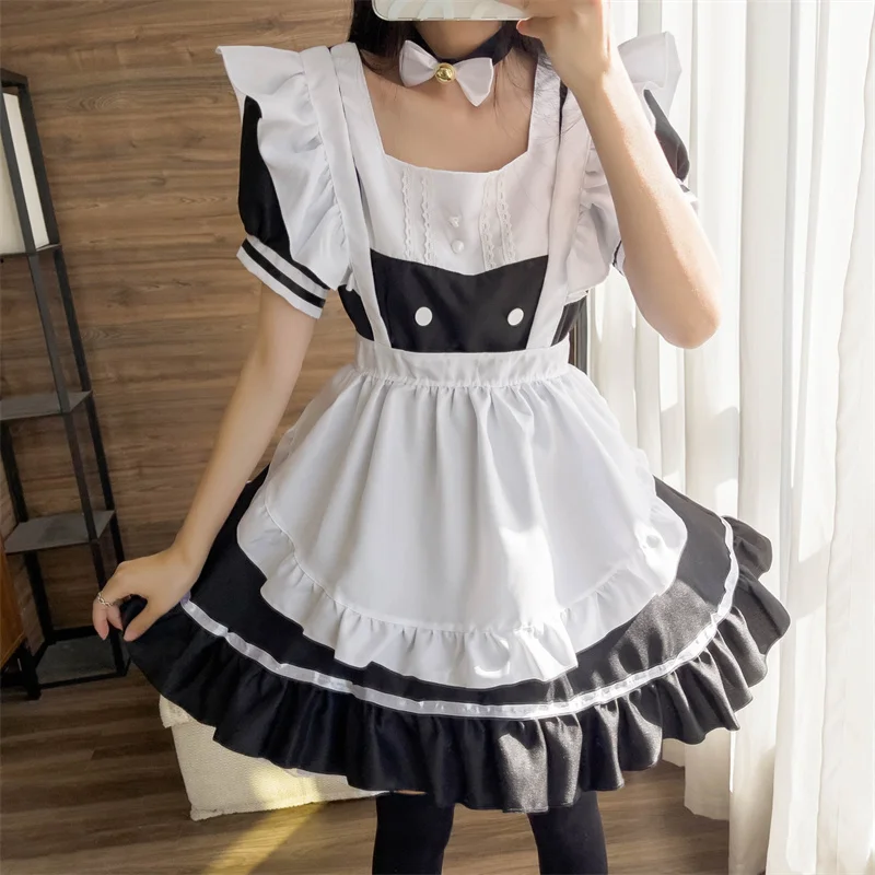 

Ladies Sexy Bunny Black and White Lolita Dress Sweet Girl Anime Costume Carnival Masquerade Party Cosplay Maid Uniform Skirt