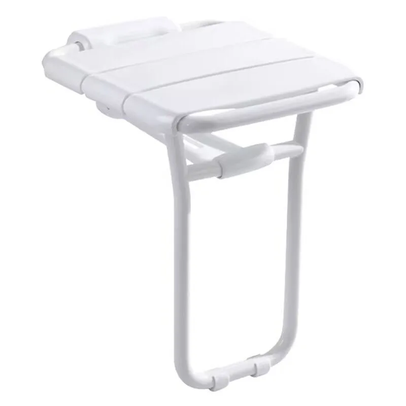 Description Picture 3 of itemWall Mounted Bath Stool Stainless Steel PVC Plastic Bathroom Wall Foldable Bench F olding Shower Chair Shower F olding Seat