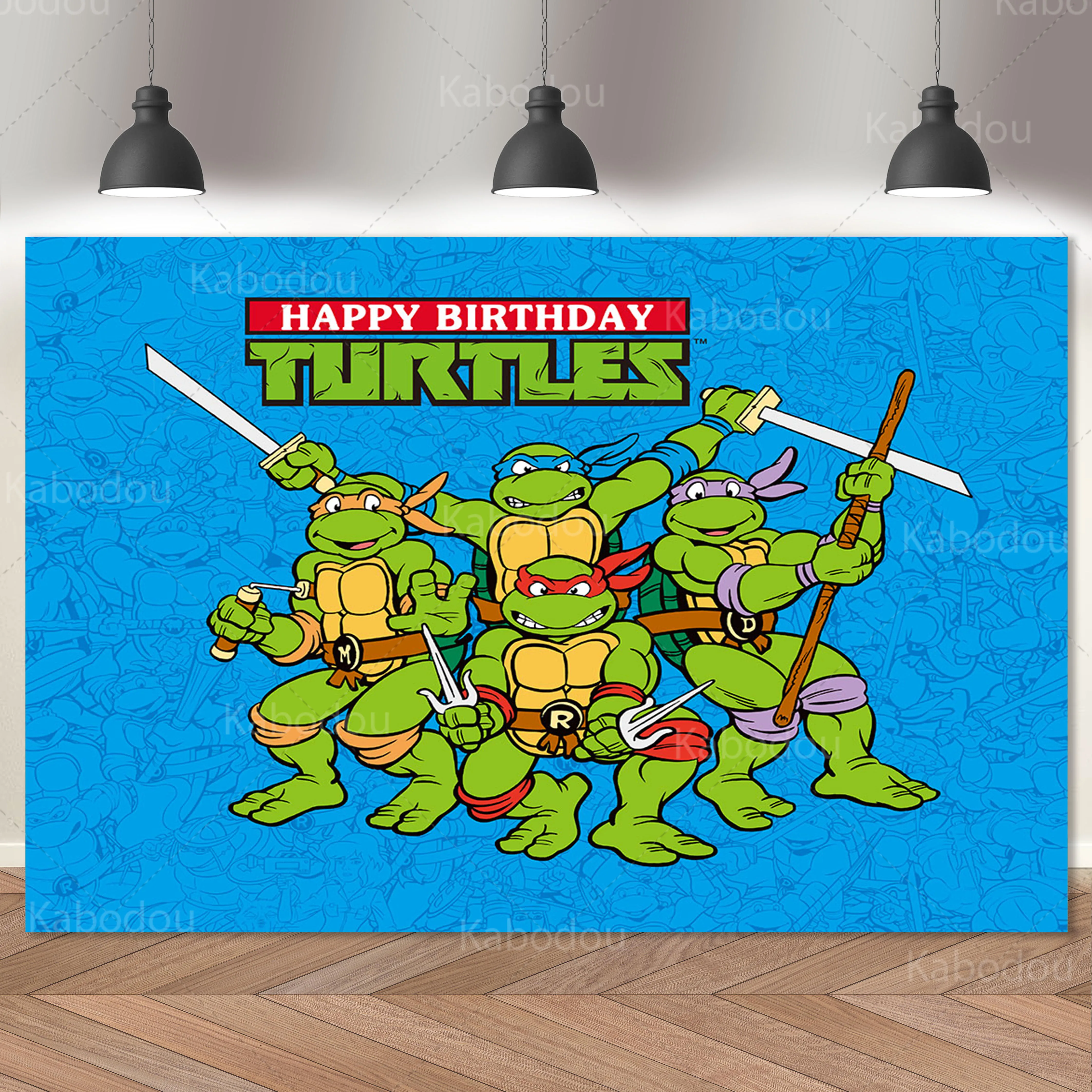 Happy Birthday Balloon Banner Teenage Mutant Ninja Turtles