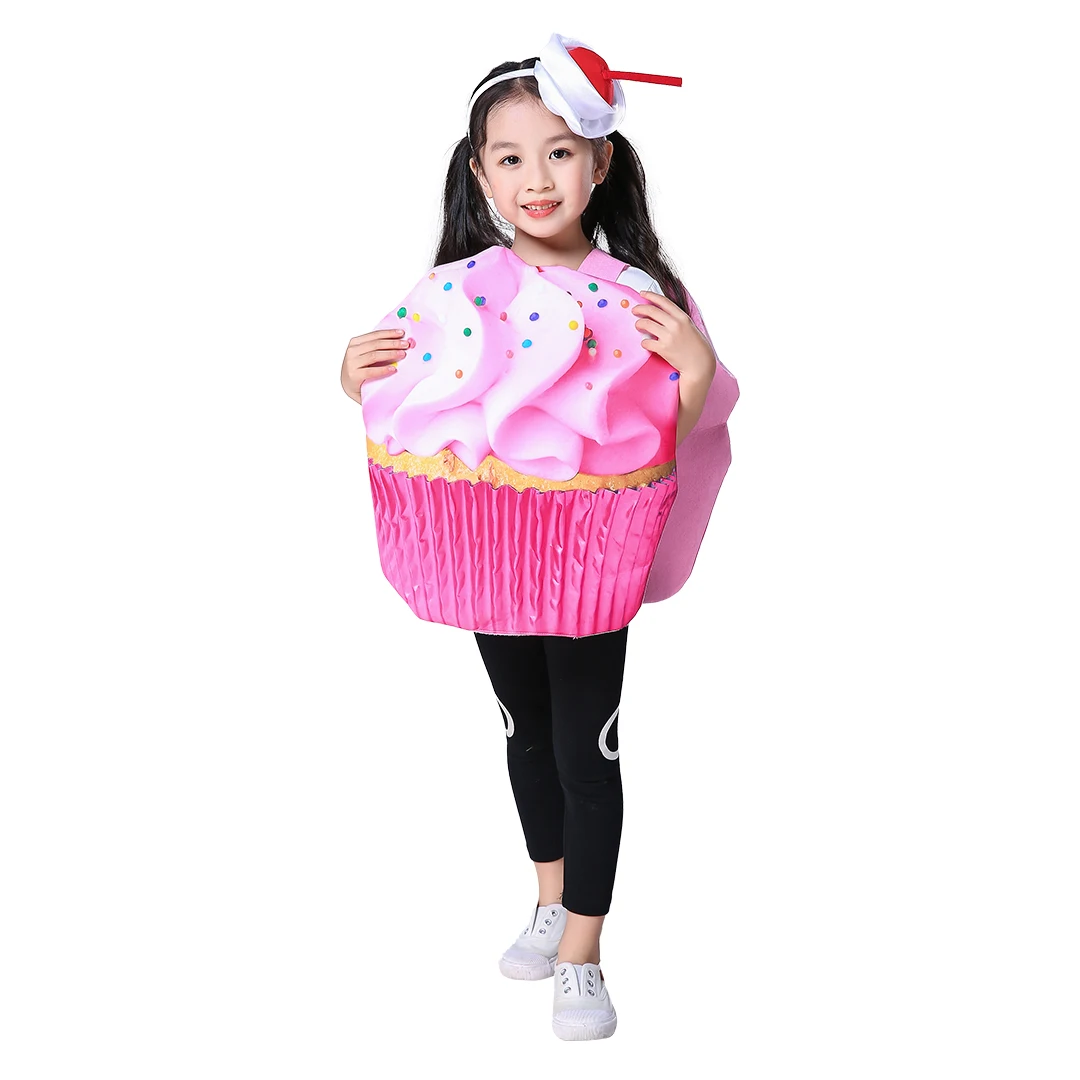 Pink Cupcake Child Costume Girls Princess Cupcake Dress Up Costumes for Halloween