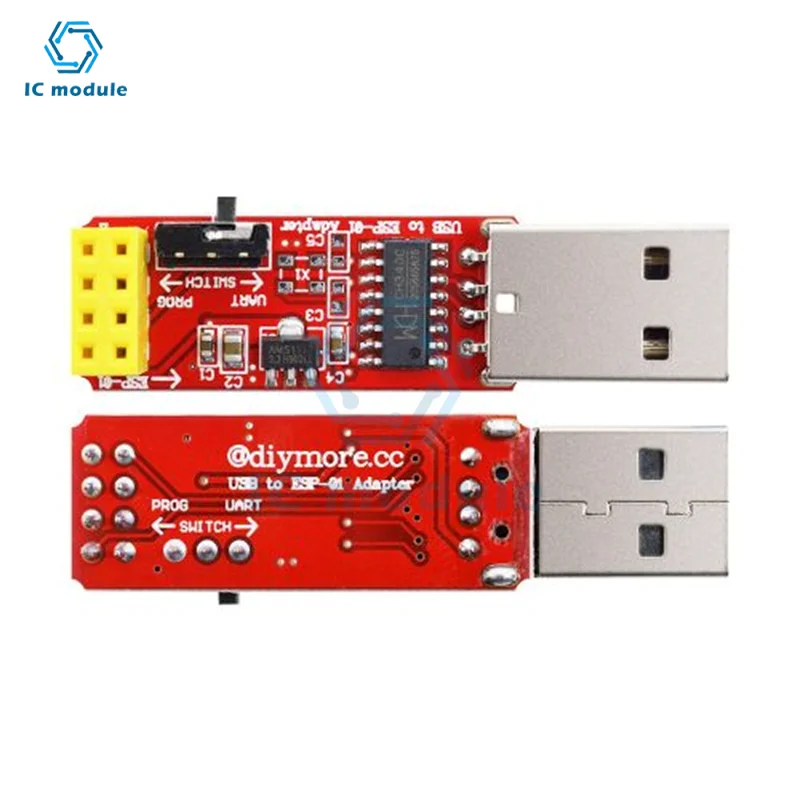 1PCS ESP8266 CH340G USB To ESP8266 Serial Wireless Wifi Developent Board Module Esp01 Programmer Adapter Uart Gpio0 Esp 01 Adaptaterr I.215434955