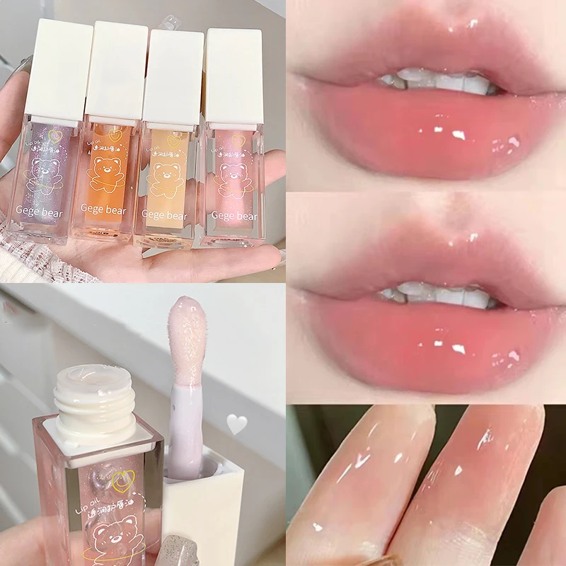 

Crystal Jelly Lip Oil Moisturizing Waterproof Transparent Glass Plumping Lip Gloss Lasting Hydrating Lips Care Makeup Cosmetics