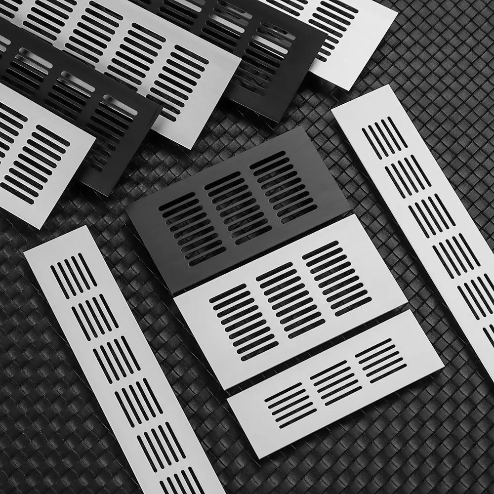 Air Vent Grille Ventilation Grille Air Vent Cover Louver Vents Cover Aluminum Alloy Air Vent Decor Ventilator Grille Closet Shoe Grommet Hole Ornaments Home Furniture Hardware