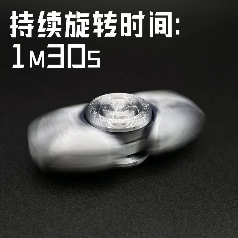 Decompression toy EDC genuine ABS plastic double-pronged fingertip top fidget black technology trendy toy 3D printing gift