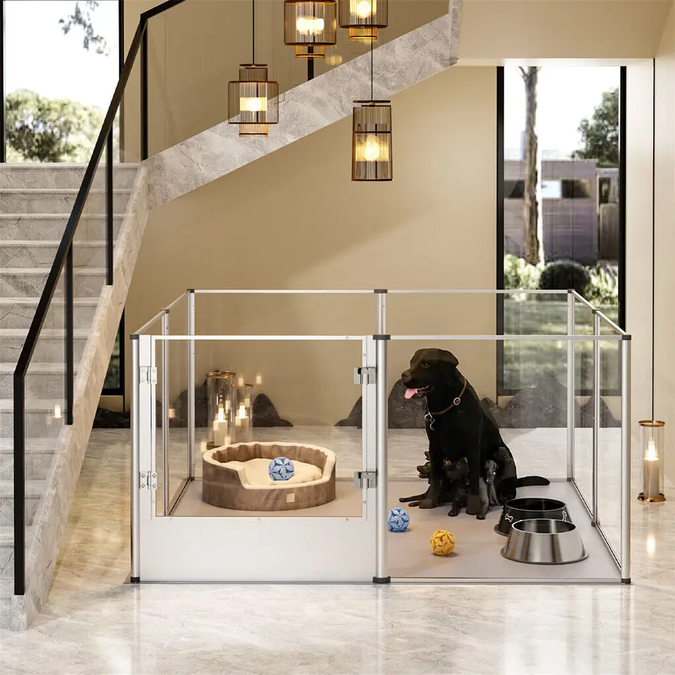 Clear Acrylic Pet Playpen for Small Animals