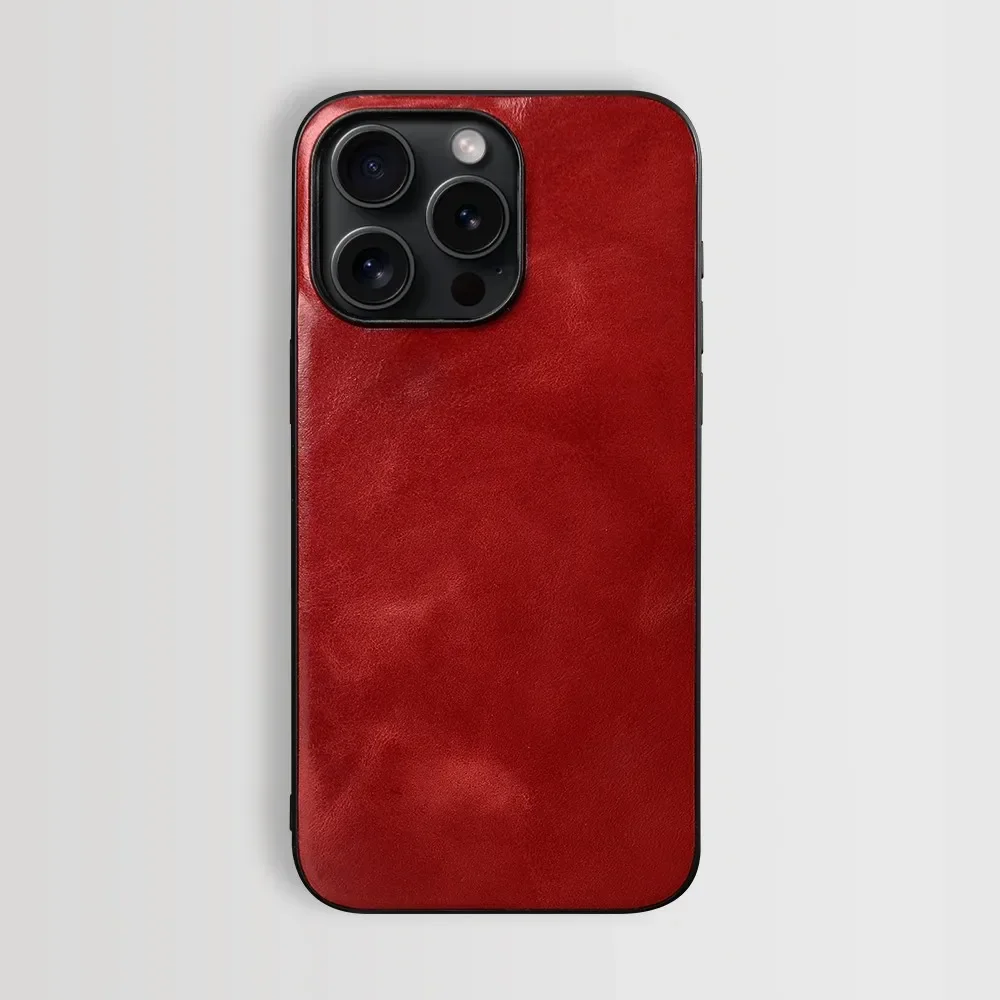 Luxury Genuine Leather Vintage Aesthetic Phone Case Cover