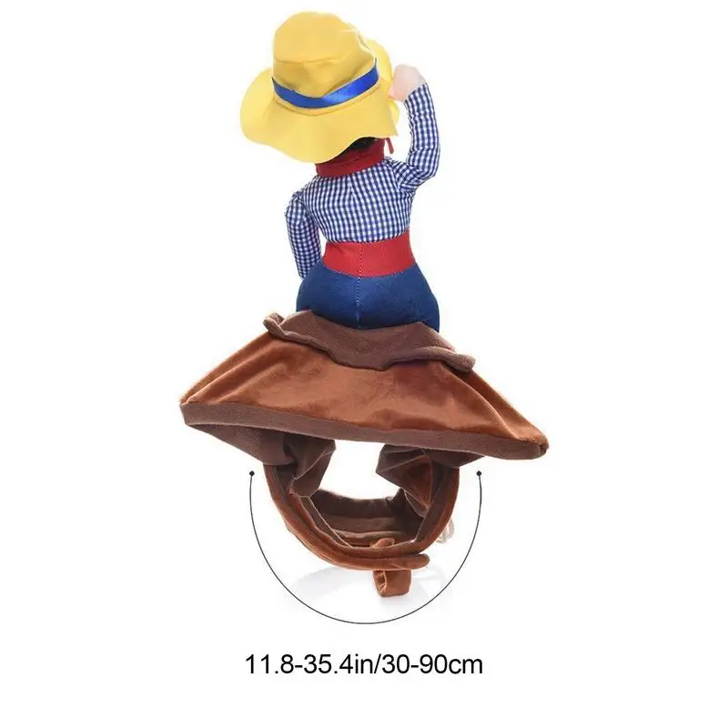 Cowboy Saddle Dog Costume Funny Dog Christmas Costume Creative Cowboy Pet Cat Clothes for Medium