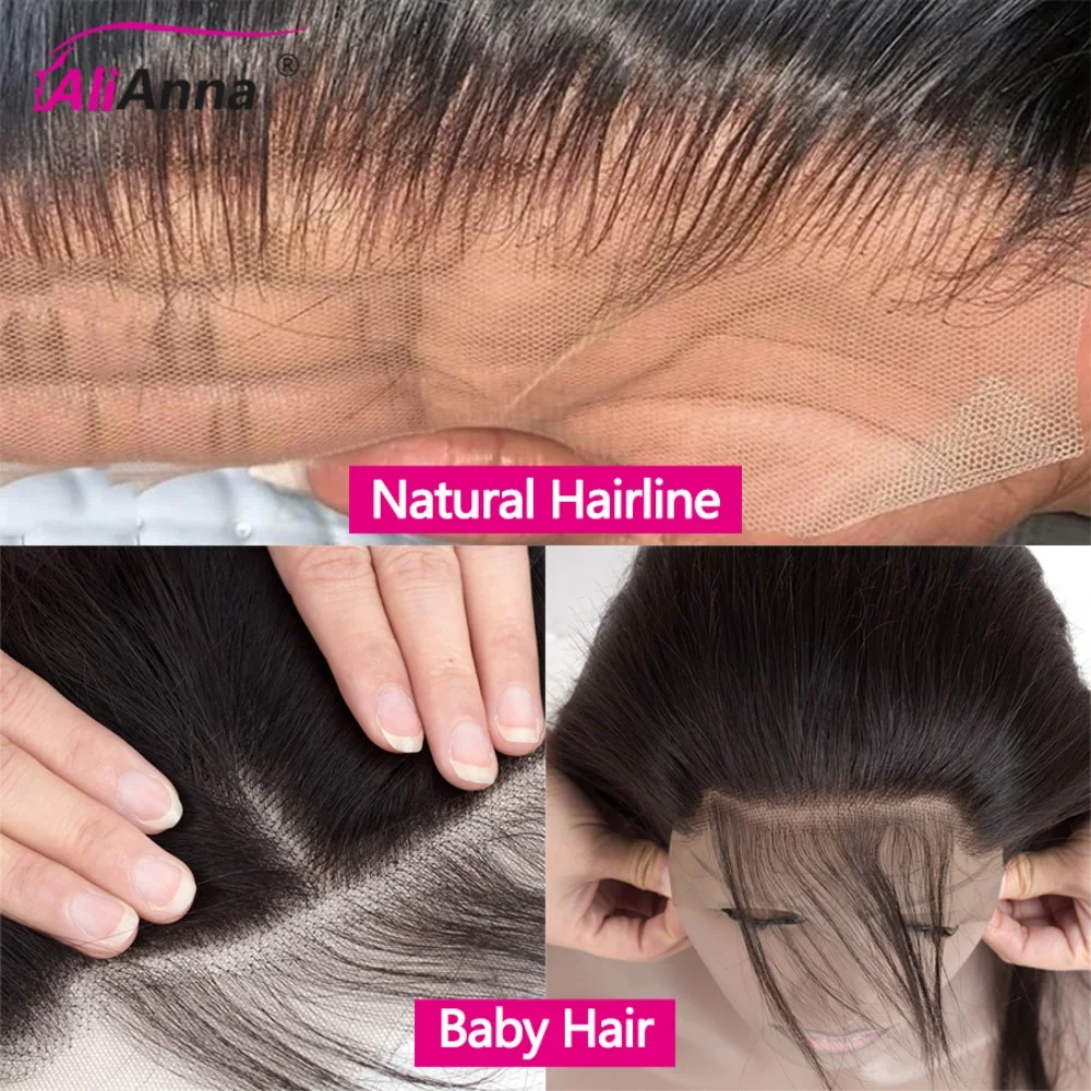 Extension e Ciocche di Capelli Umani Lisci 13x4 13x6 HD Lace Frontal, Offerte Bundle di Capelli Umani al 100% con Chiusura, Capelli Brasiliani per Donna - immagine 5