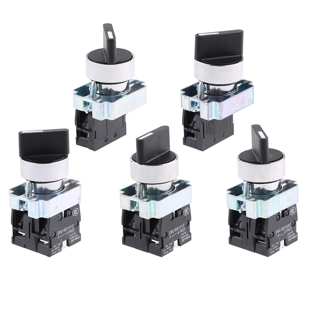 Self-Locking Latching Selector Push Button Switch with Momentary Reset, Multi-Position
