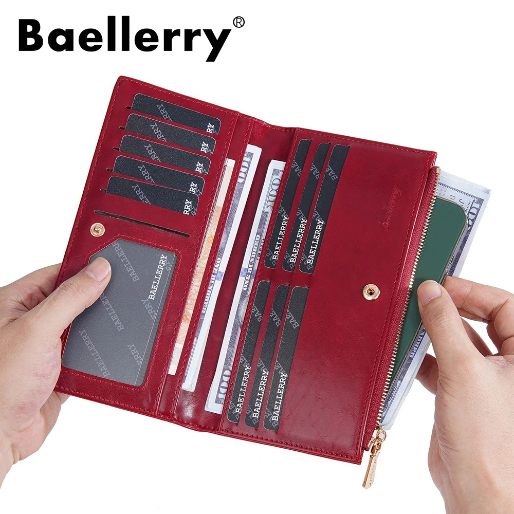 Baellerry Korean Style Small Wallet Women - PU Leather Zipper Pocket, Mini Card Holder for Daily Essentials