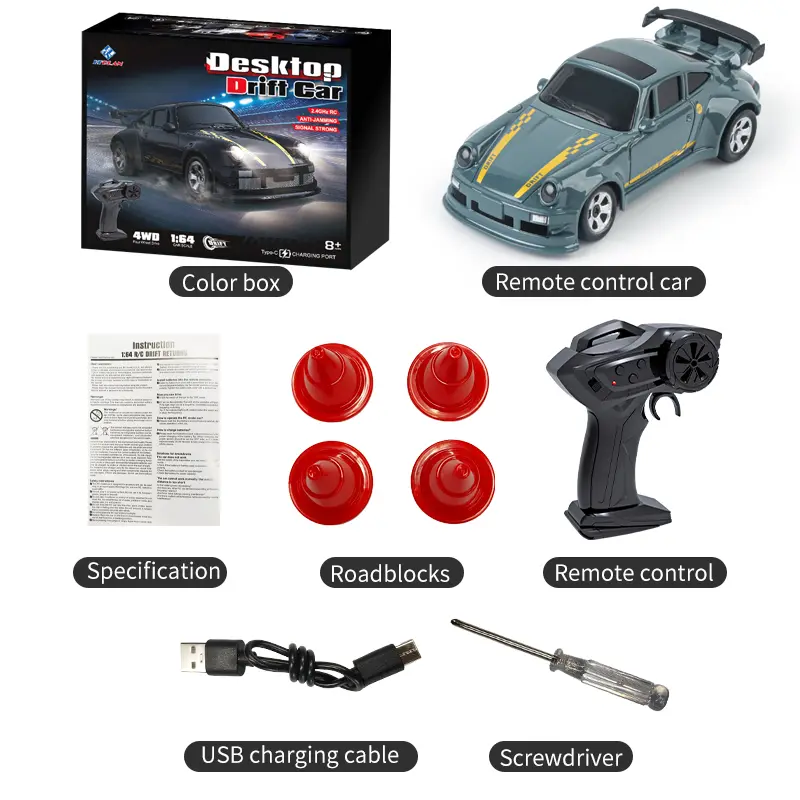 2026 New Kf20 1:64 Drift Rc Car Four-wheel remote-controlled racing car Full proportions Desk Competition Toy Boys Ideal gifts. - Image 8