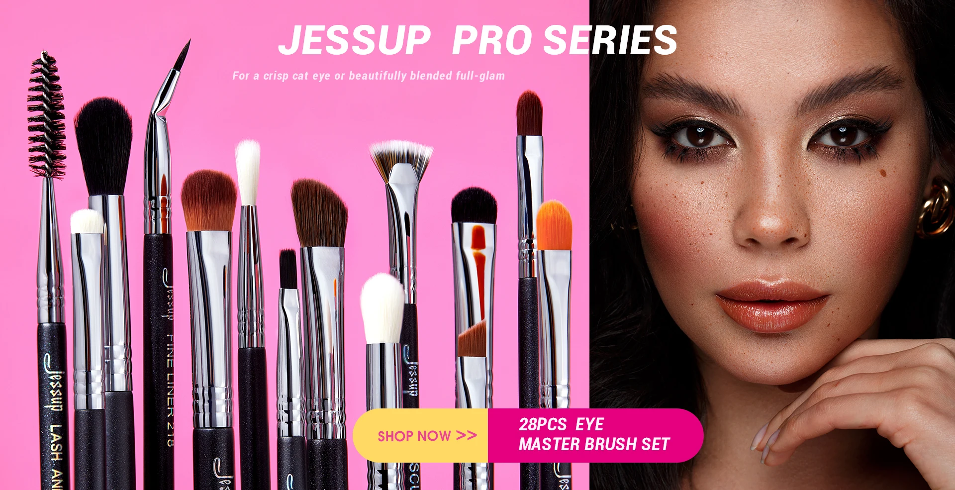 Jessup Eye Makeup Brushes Set Professional Eye Blending Brush Synthetic  Blends Shadow Crease Pencil Smoky T338 - Makeup Brushes - AliExpress