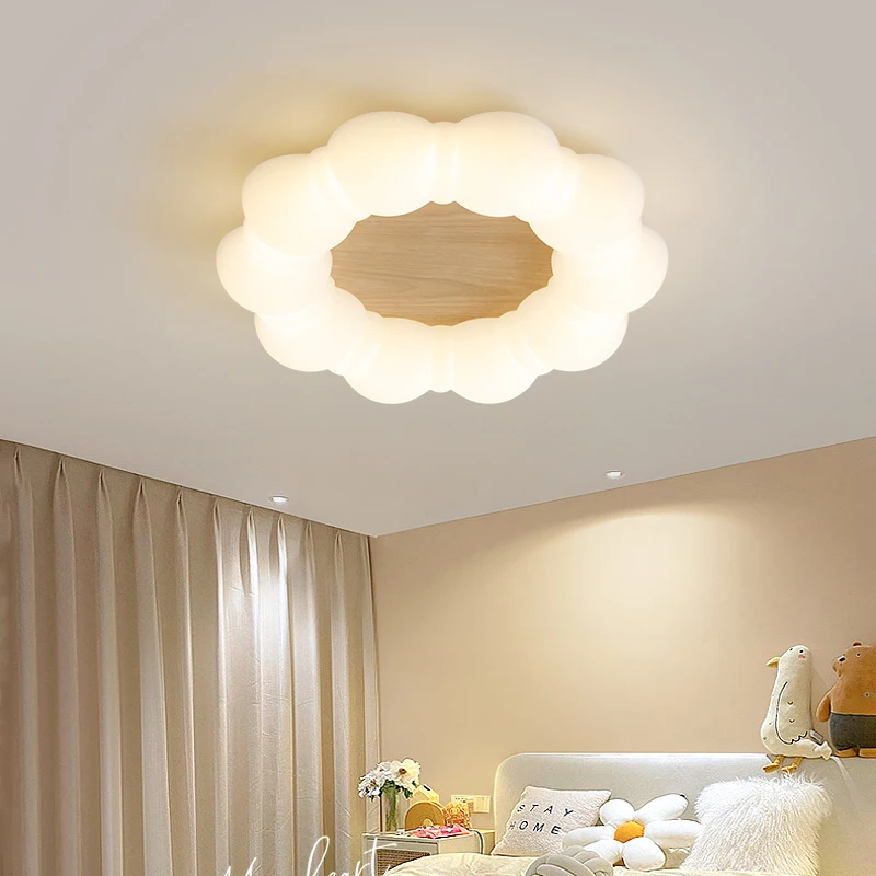 

Nordic Lamps Log Style Bedroom Lamp Personalized Simple Household LED Ceiling Lights Creative Children's Room Chandeliers