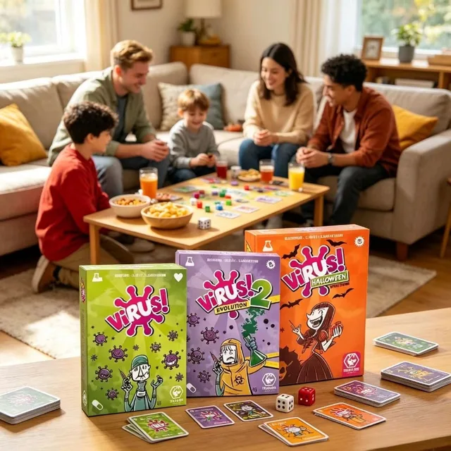 Jeu de cartes familial : Série Virus 1 & 2 & Jeu de société pour adultes Halloween – Divertissement interactif pour groupes de jeunes 2 Jeu de cartes familial : Série Virus 1 & 2 & Jeu de société pour adultes Halloween – Divertissement interactif pour groupes de jeunes 2