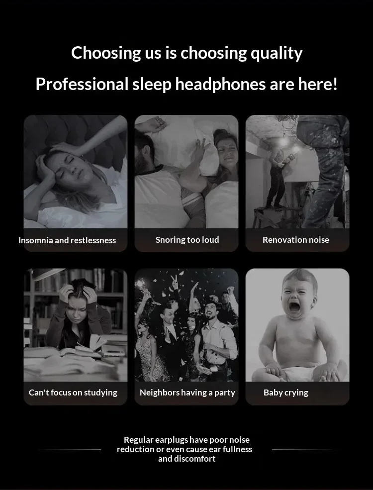 Ultra Sleep Wireless Bluetooth Earbuds For Side Sleepers Comfort_voghion.com
