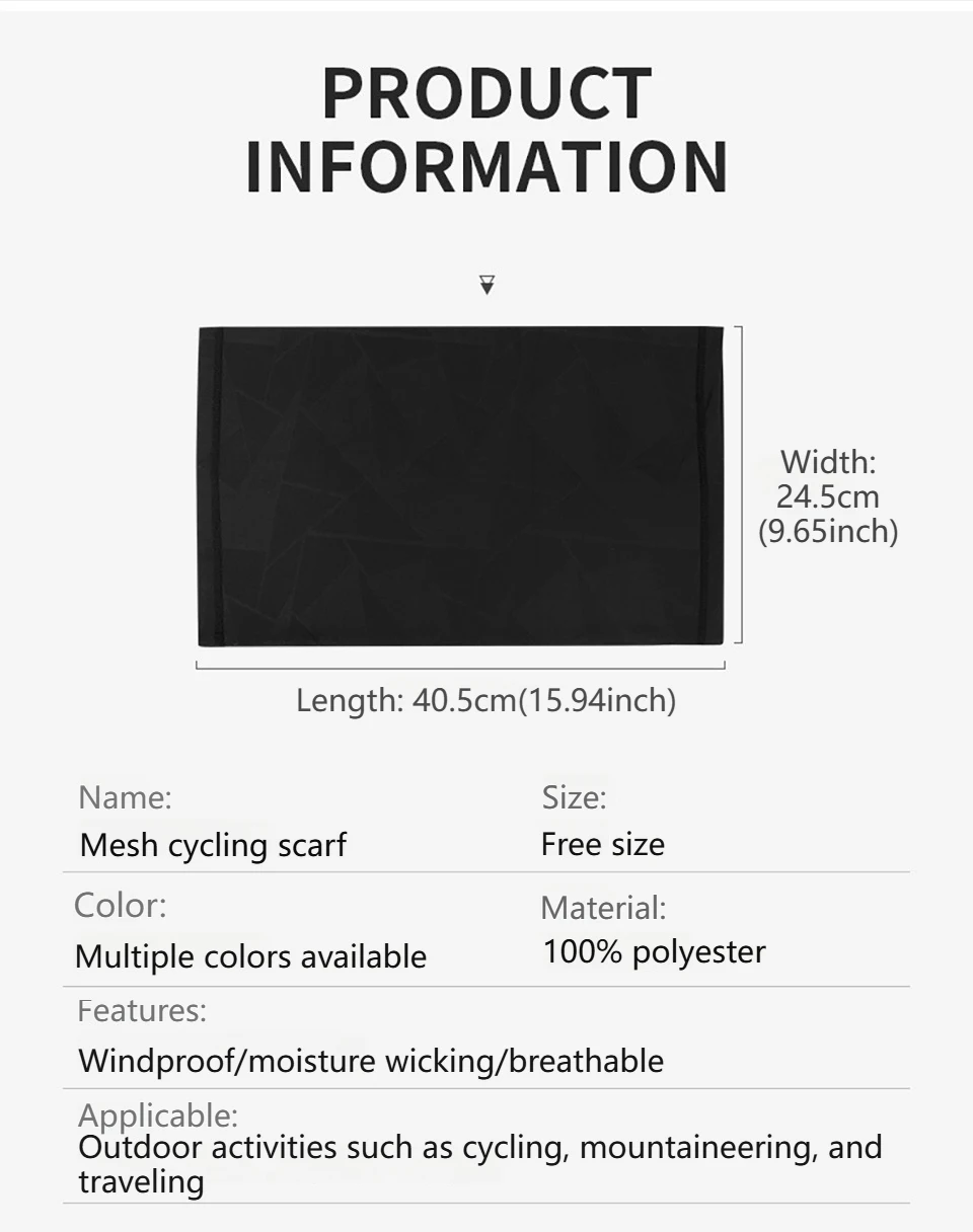 GTUBIKE Männer Winddicht Hals Gamasche Elastische Schlauch Schal Ohr Abdeckung Männliche Kopf Schals Halbe Gesicht Sonne Ring Kopftuch Stirnband Bandana – Detail 2