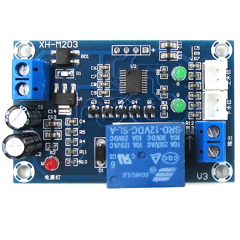 Fully Automatic Water Level Controller Pump Switch Module AC/DC 12V Relay Output