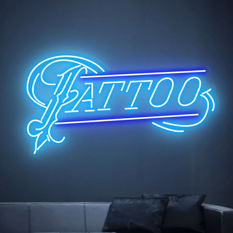 

Tattoo Led Neon Sign Custom Business Tattoo Shop Logo Signs for Studio Wall Decor Home Living Room Decoration Neon Light
