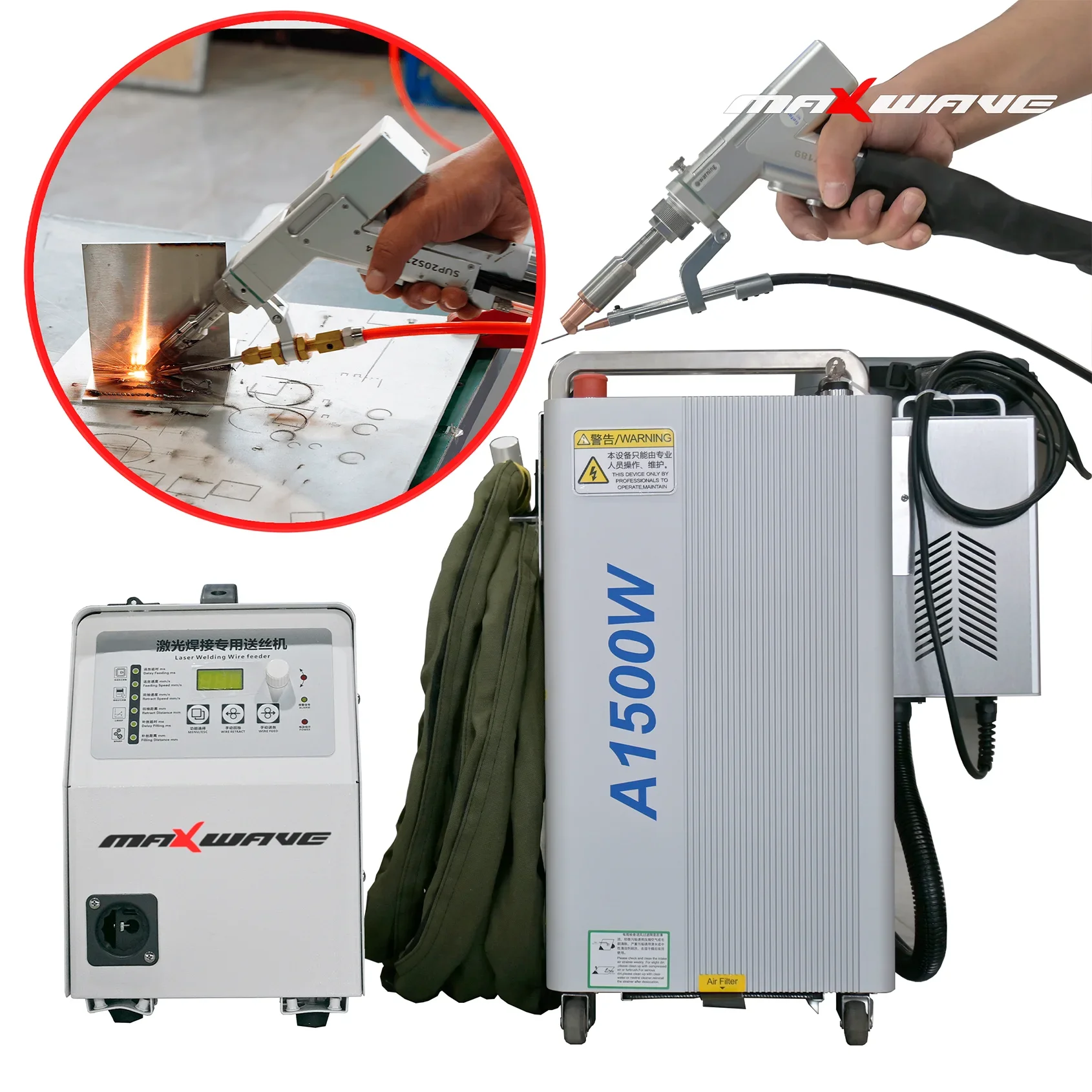 3 in 1 4mm Carbon Steel Sheet Welding 1500w 2000w Handheld Fiber Laser Welding Machine for Fence Decoration Industry 5